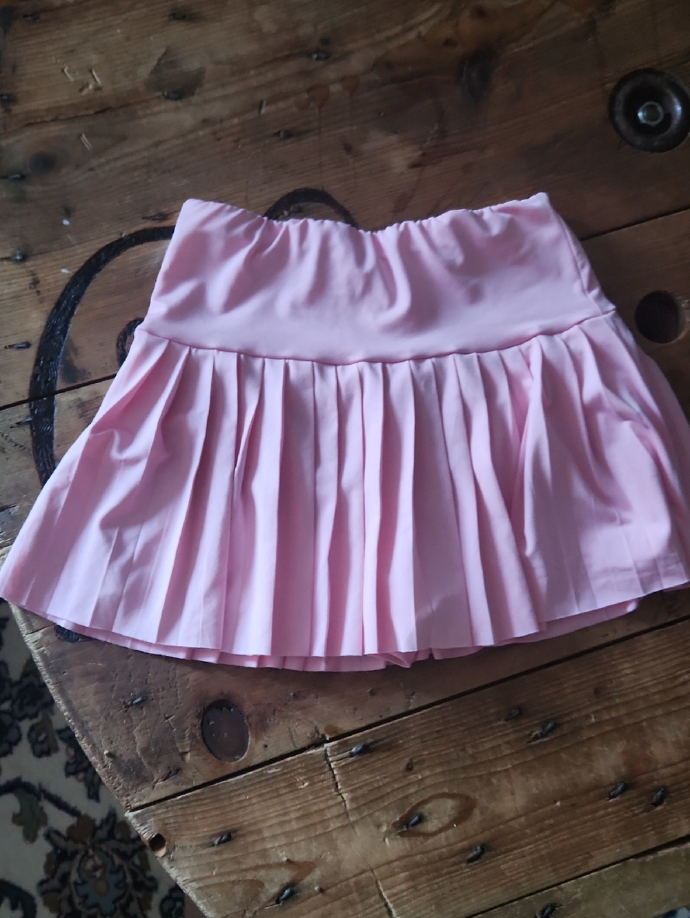 Pleated Pink Women's Skirt - Soft A-Line Style